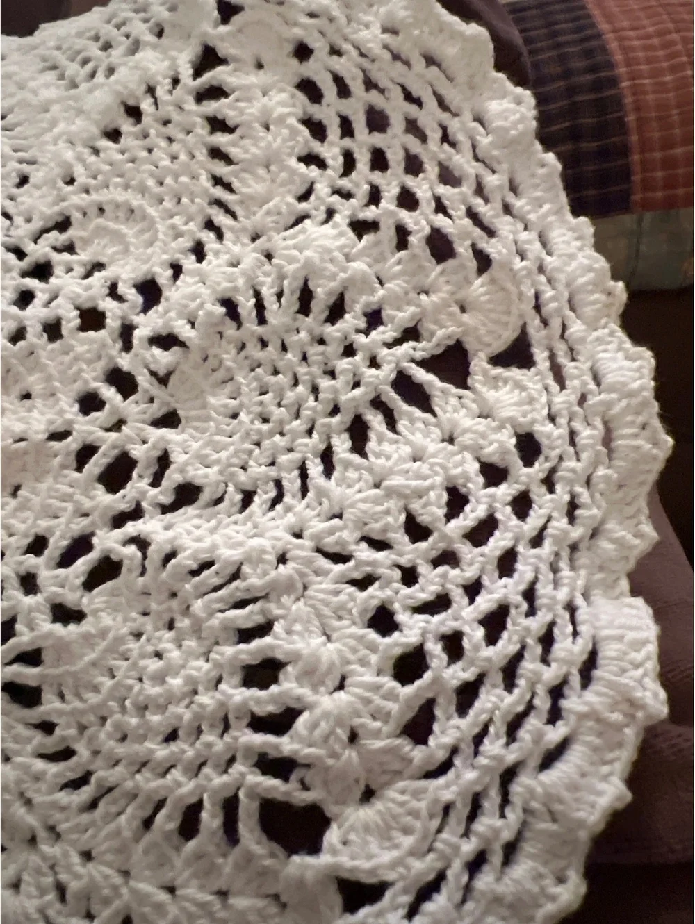 Handmade White Crochet Doily Table Decor